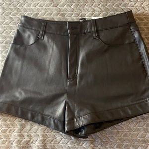 Black Leather Short